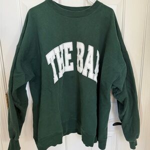 The Bar Green Sweatshirt with White Lettering